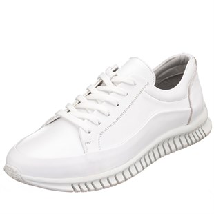 Costo shoesDeri Spor Ayakkabılar45 - 46 - 47 - 48 -49 - 50 G1053461 Beyaz Kauçuk Taban Büyük Numara Dana Derisi Rahat Geniş Kalıp Erkek Vip Spor Ayakkabı