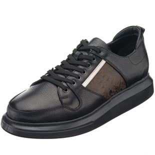 Costo shoesDeri Spor Ayakkabılar45 - 46 - 47 - 48 -49 - 50 KZ4113 Siyah Büyük Numara Dana Derisi Rahat Geniş Kalıp Erkek Spor Ayakkabı