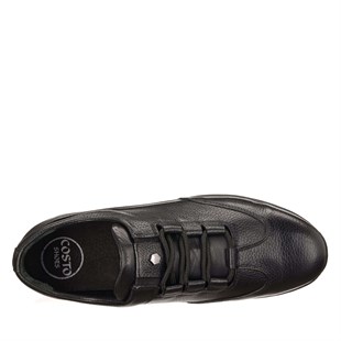 Costo shoesDeri Spor AyakkabılarGG2073 Siyah Dana Nubuk Kauçuk Taban Rahat Geniş Kalıp Büyük Numara 4 Mevsim Erkek Ayakkabısı