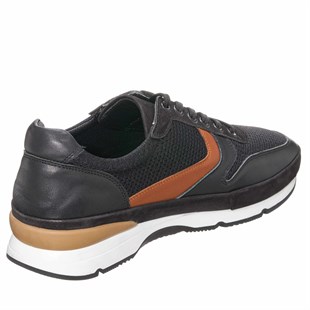 Costo shoesDeri Spor AyakkabılarKN1954 Siyah Büyük Numara Rahat Geniş Kalıp Erkek üst Kalite Deri Spor Ayakkabı