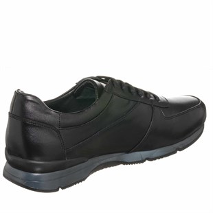 Costo shoesDeri Spor AyakkabılarUK30 Siyah Deri Büyük Numara Kaıuçuk Taban Rahat Geniş Kalıp Spor Ayakkabı