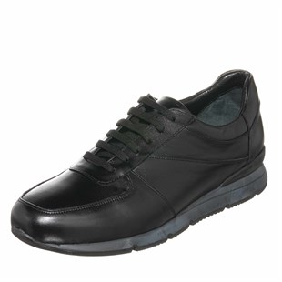 Costo shoesDeri Spor AyakkabılarUK30 Siyah Deri Büyük Numara Kaıuçuk Taban Rahat Geniş Kalıp Spor Ayakkabı