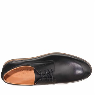 Costo shoesGündelik ModellerEU1910 Siyah Deri Büyük Numara Rahat Geniş Kalıp Üst Kalite Erkek Ayakkabısı 