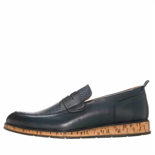 Costo shoesGündelik ModellerEU1911 Lacivert Deri  Lofer Büyük Numara Erkek Ayakkabısı Rahat Geniş Kalıp Kauçuk Taban Özel Seri