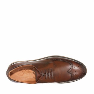 Costo shoesGündelik ModellerEU1914 Taba Deri Üst Kalite Büyük Numara Rahat Geniş Kalıp Erkek Ayakkabısı