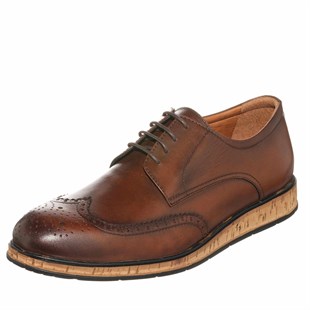 Costo shoesGündelik ModellerEU1914 Taba Deri Üst Kalite Büyük Numara Rahat Geniş Kalıp Erkek Ayakkabısı