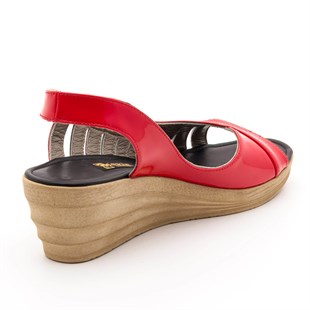 Costo shoesGündelik ve Rahat Modeller1158 Kırmızı Siyah Büyük Numara Bayan Ayakkabıları