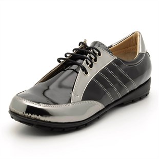 Costo shoesGündelik ve Rahat Modeller1930 siyah rugan Büyük Numara Kadın Ayakkabıları