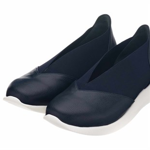 Costo shoesGündelik ve Rahat Modeller41-42-43-44 Numaralarda A1357 Lacivert Lastikli Ortopedik Rahat Taban Günlük Büyük Numara Kadın Ayakkabı