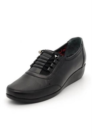 Gündelik ve Rahat ModellerZ 7 Siyah Büyük Numara Gündelik Kadın Ayakkabısı