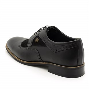 Klasik ModellerBüyük Numara Erkek Ayakkabısı T 4357 siyah nubuk