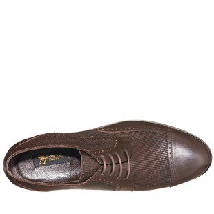 Costo shoesKlasik ModellerCS6552 Acı Kahve Deri VİP Büyük Numara Ayakkabı Rahat Geniş Kalıp