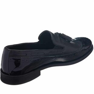 Costo shoesKlasik ModellerNV1930 Siyah Rugan Püsküllü  Analin Neolit Taban Üst Kalite Deri Büyük Numara Erkek Ayakkabı