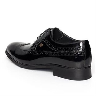 Klasik ModellerT14338 Siyah Rugan Küçük Numara Erkek Ayakkabı
