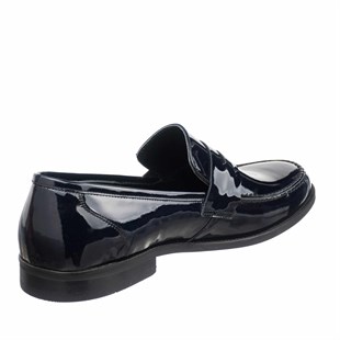 Costo shoesKlasik ModellerUs 190511 Koyu Lacivert Rugan Üst Kalite Büyük Numara Erkek Ayakkabısı