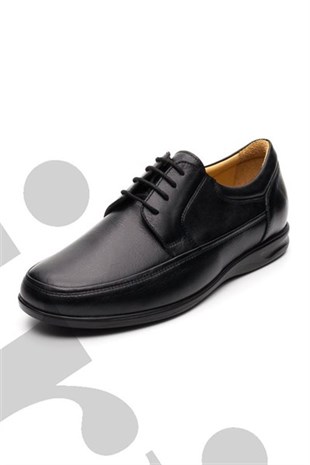 Free FourOrtapedik Rahat TabanD 02 Siyah Büyük Numara Erkek Ayakkabısı Comfort Taban