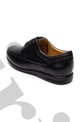 Free FourOrtapedik Rahat TabanD 02 Siyah Büyük Numara Erkek Ayakkabısı Comfort Taban