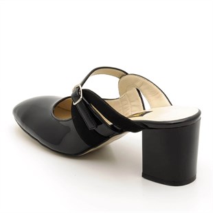 Costo shoesTerlik Sandalet ve Babet Modellerimiz2405 SİYAH RUGAN  Büyük Numara Bayan Terlik Ayakkabı