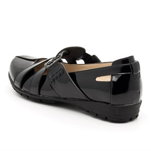 Marcia ComfortTerlik Sandalet ve Babet ModellerimizC1347 Siyah Büyük Numara Bayan Ayakkabı