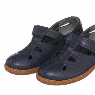 Costo shoesTerlik Sandalet ve Babet ModellerimizDRL7016 Lacivert Büyük numara Kadın Ayakkabı Babet Rahat Geniş Kalıp Yeni Sezon