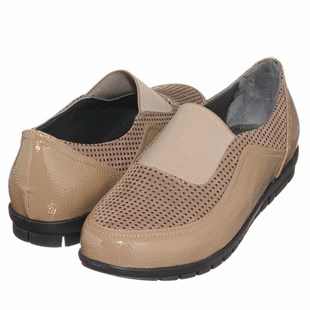 Costo shoesTerlik Sandalet ve Babet ModellerimizDRL7019 Vizon 4 Mevsim Gündelik Rahat Geniş Kalıp Büyük Numara Kadın Ayakkabısı