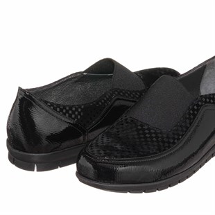 Costo shoesTerlik Sandalet ve Babet ModellerimizDRL7019 Siyah 4 Mevsim Gündelik Rahat Geniş Kalıp Büyük Numara Kadın Ayakkabısı