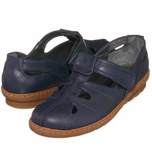 Costo shoesTerlik Sandalet ve Babet ModellerimizDRL7016 Lacivert Büyük numara Kadın Ayakkabı Babet Rahat Geniş Kalıp Yeni Sezon