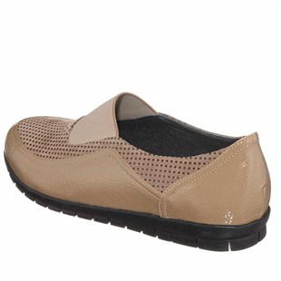 Costo shoesTerlik Sandalet ve Babet ModellerimizDRL7019 Vizon 4 Mevsim Gündelik Rahat Geniş Kalıp Büyük Numara Kadın Ayakkabısı