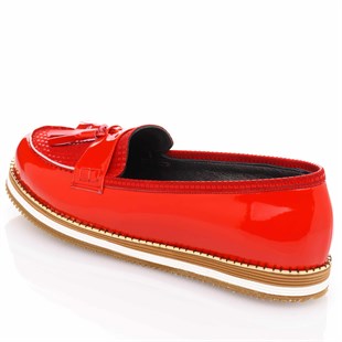 MarkasızTerlik Sandalet ve Babet Modellerimizi500 Kirmizi  Büyük Numara Bayan Ayakkabı