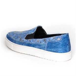 Terlik Sandalet ve Babet ModellerimizKT292 Mavi Büyük Numara Bayan Ayakkabı