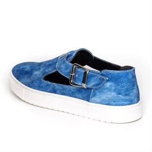 Costo shoesTerlik Sandalet ve Babet ModellerimizKT301 Mavi Büyük Numara Bayan Ayakkabı