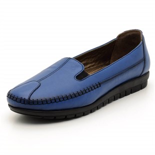 Terlik Sandalet ve Babet ModellerimizT1714 Mavi Büyük Numara Bayan Ayakkabı