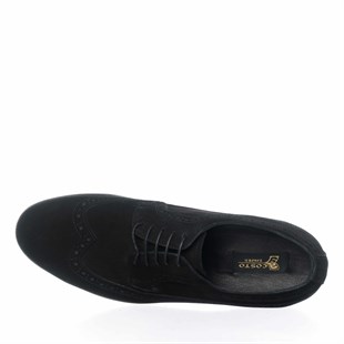 Costo shoesV.İ.P Erkek AyakkabılarUS190505 Siyah Süet Üst Kalite El İşçiliği Erkek Ayakkabısı