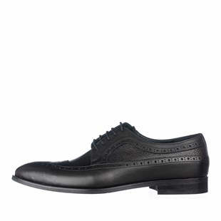 Costo shoesV.İ.P Erkek AyakkabılarUS190521 Siyah Analin Baskılı Üst Kalite Erkek Büyük Numara  Ayakkabı