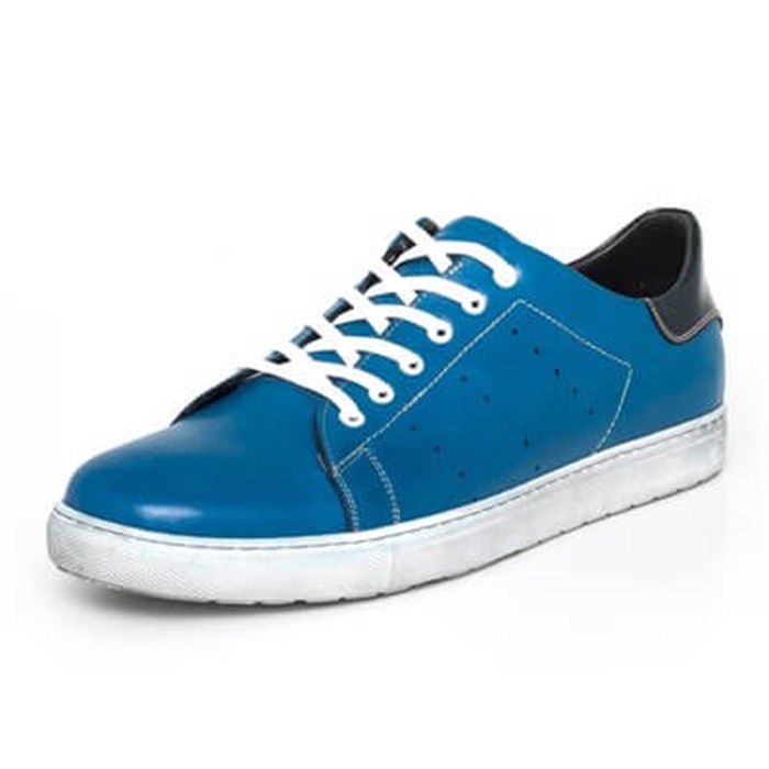 iriadamYazlık Modellerimiz4342 Mavi Deri Büyük Numara Erkek Ayakkabı
